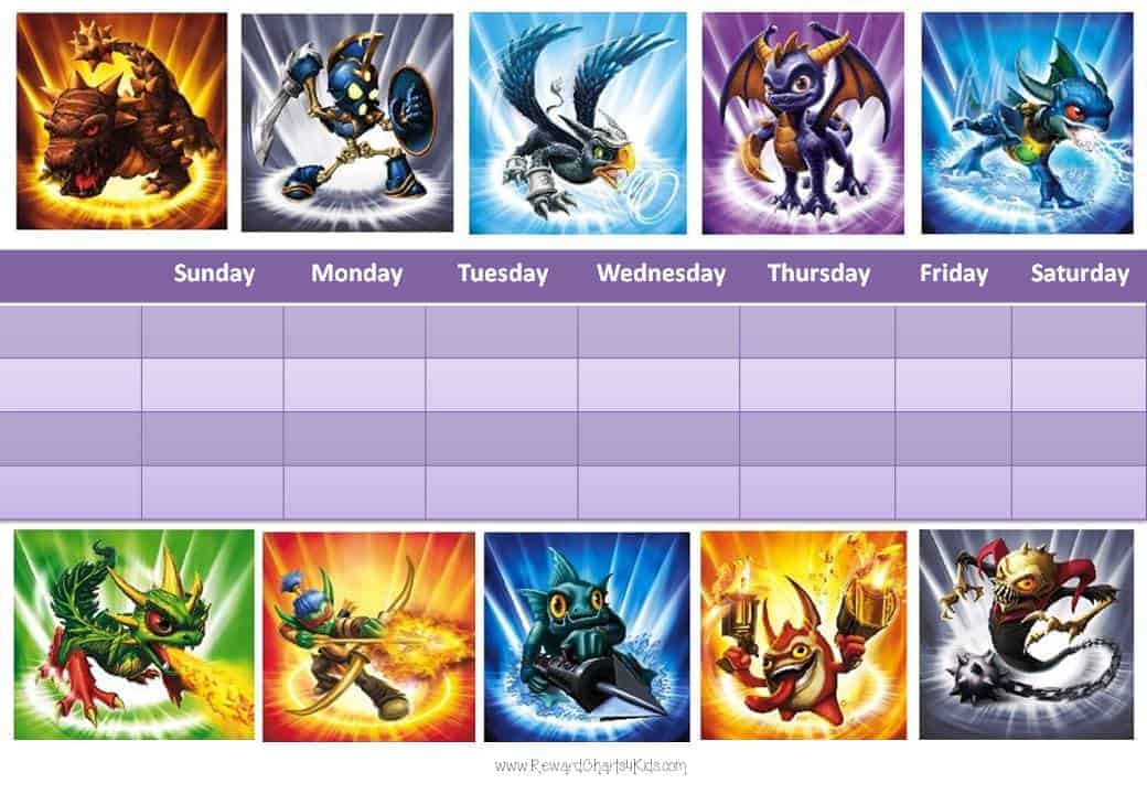 free sticker charts printable Charts Behavior Certificates Skylanders and free sticker charts printable Charts Behavior Certificates Skylanders and