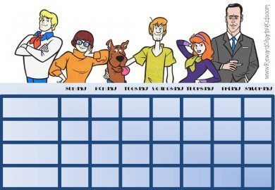 Behavior Charts with Scooby Doo characters