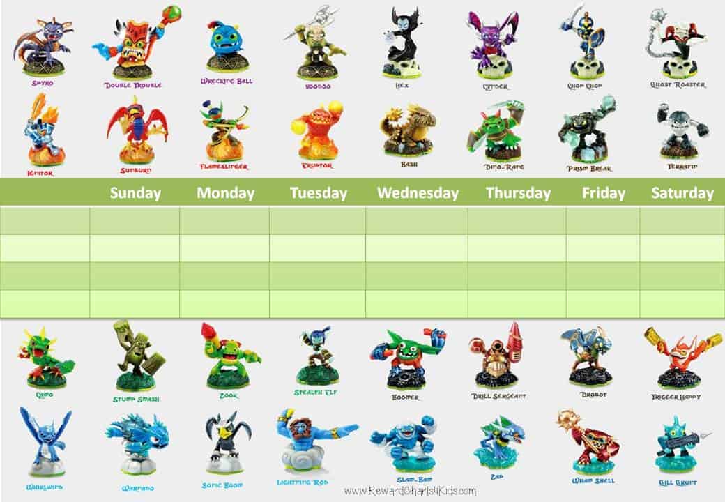 skylanders behavior charts and certificates behavior chart templates