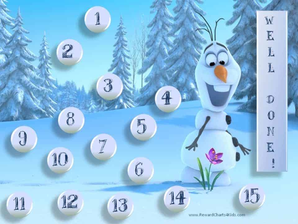 Disney Frozen Reward Chart