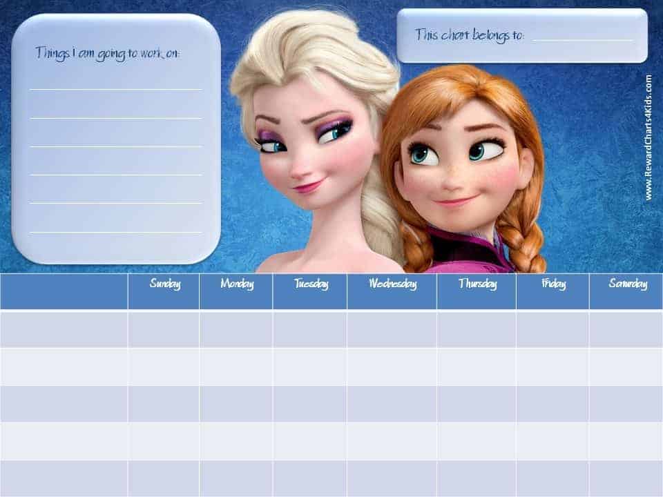 Elsa Sticker Chart