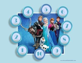 Frozen sticker chart