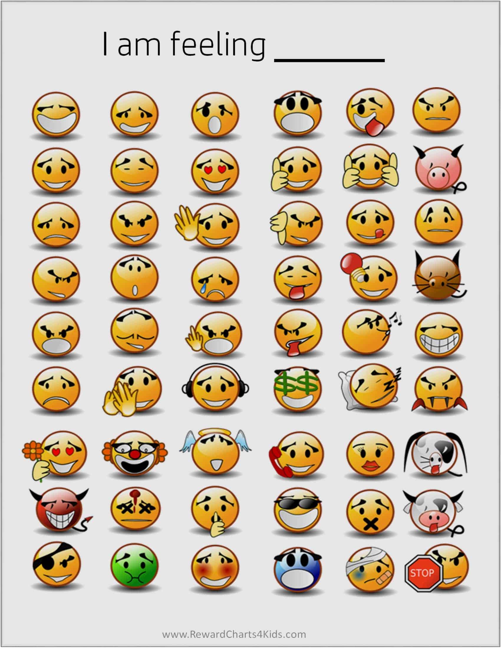 How Do You Feel Today Emoji Chart