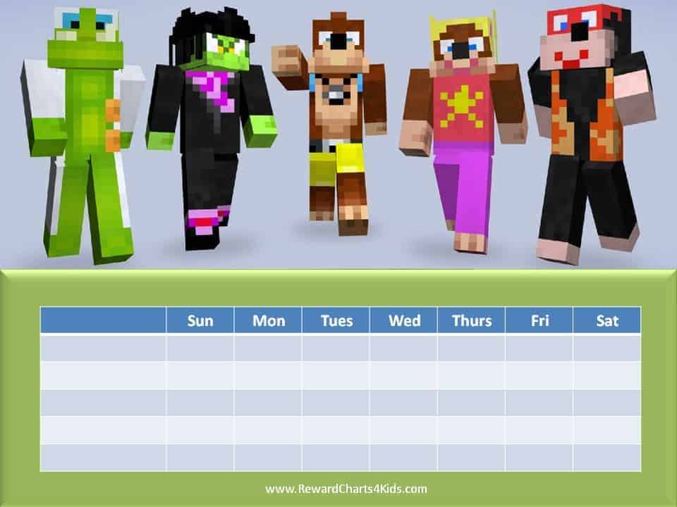 Minecraft Reward Chart