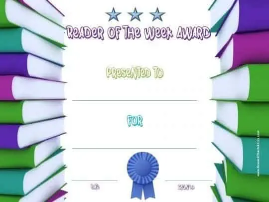 Reader of the week award