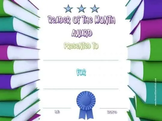 Reader of the month award
