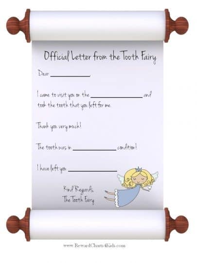 Letter from Tooth Fairy