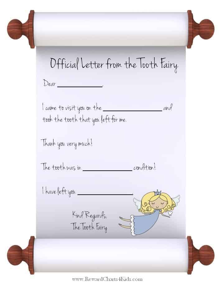 Tooth Fairy Letter Example