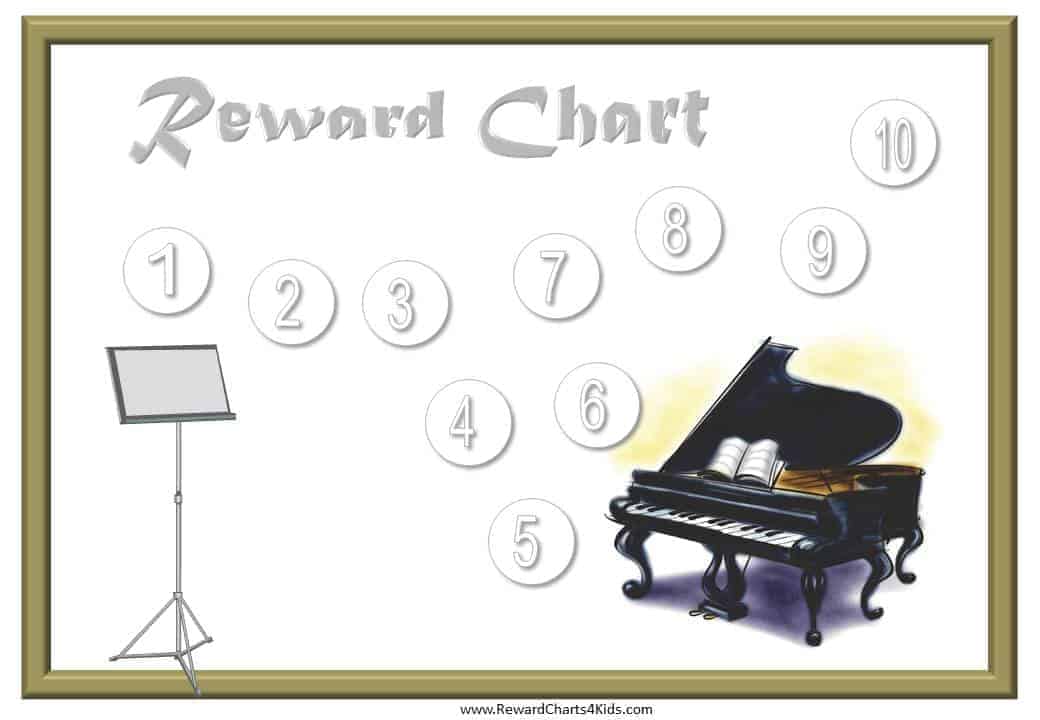 Piano Practice Charts Rewards