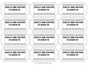 Great job printable vouchers