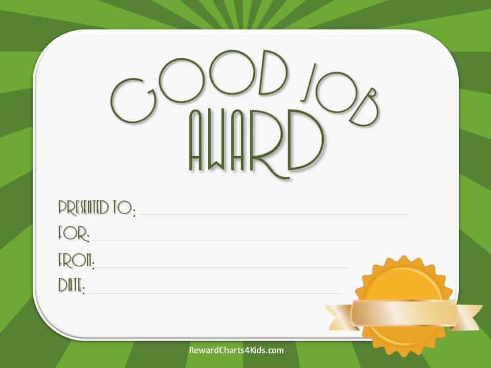 Free Good Job sticker printables | Print on paper and adhere with glue