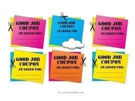 Free Good Job sticker printables | Print on paper and adhere with glue