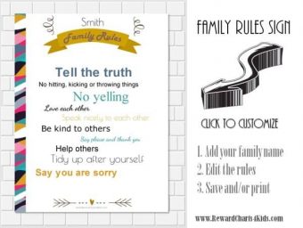 Vervolgen toeter dun House Rules for Kids with Free Printable Custom House Rule Signs