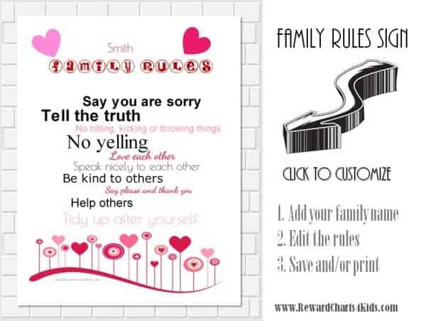 Family Rules Poster