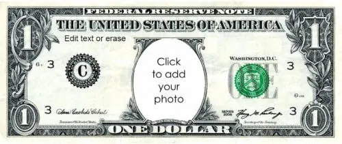 $1 bill for playing
