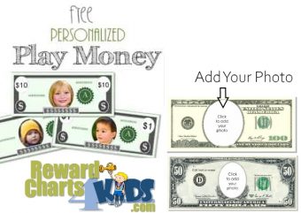 Free printable play money template