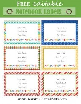 FREE personalized name labels for school | Print at home