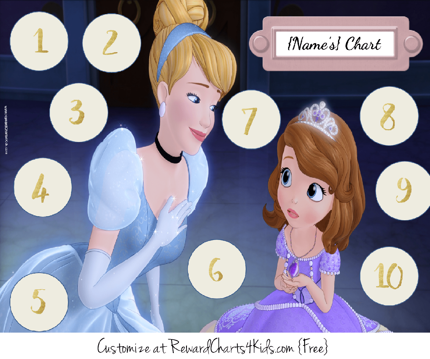 Princess Reward Charts To Print