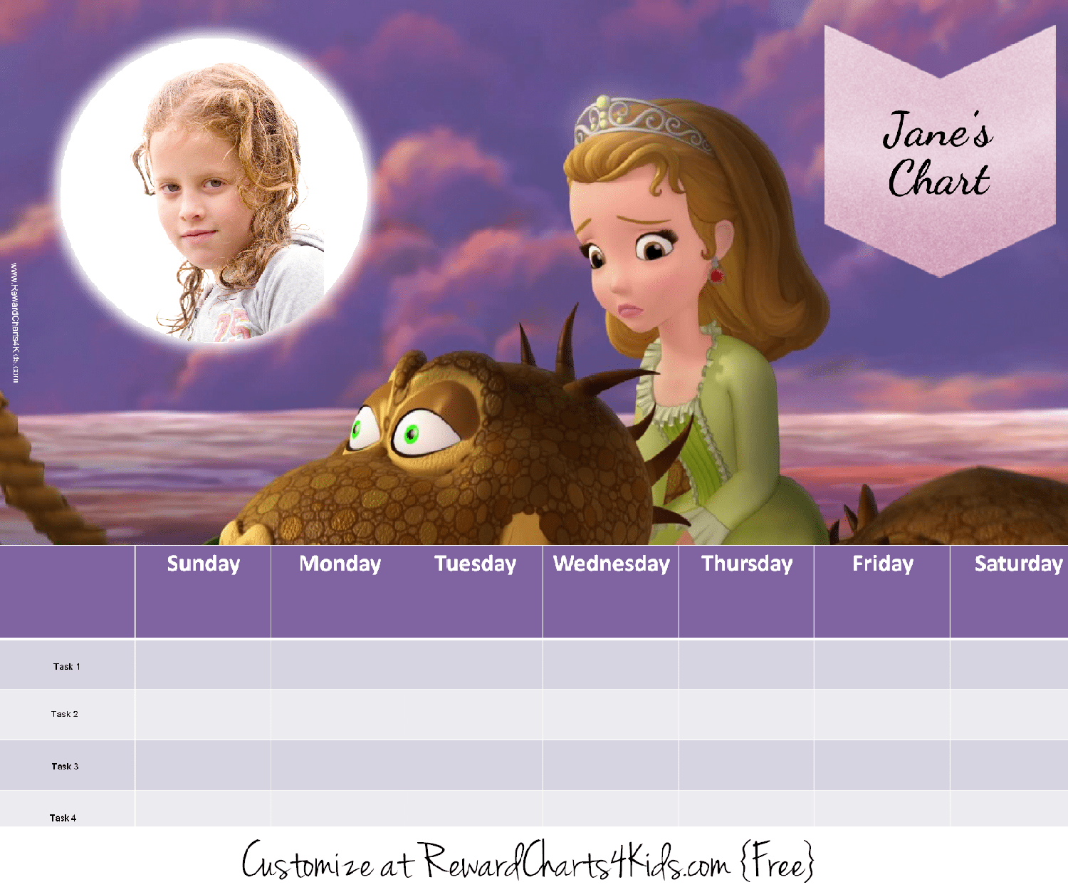 Sofia The First Chore Chart