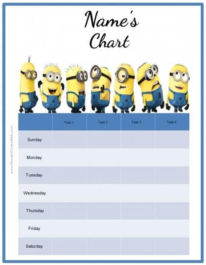 minion daily schedule classroom minion template pdf