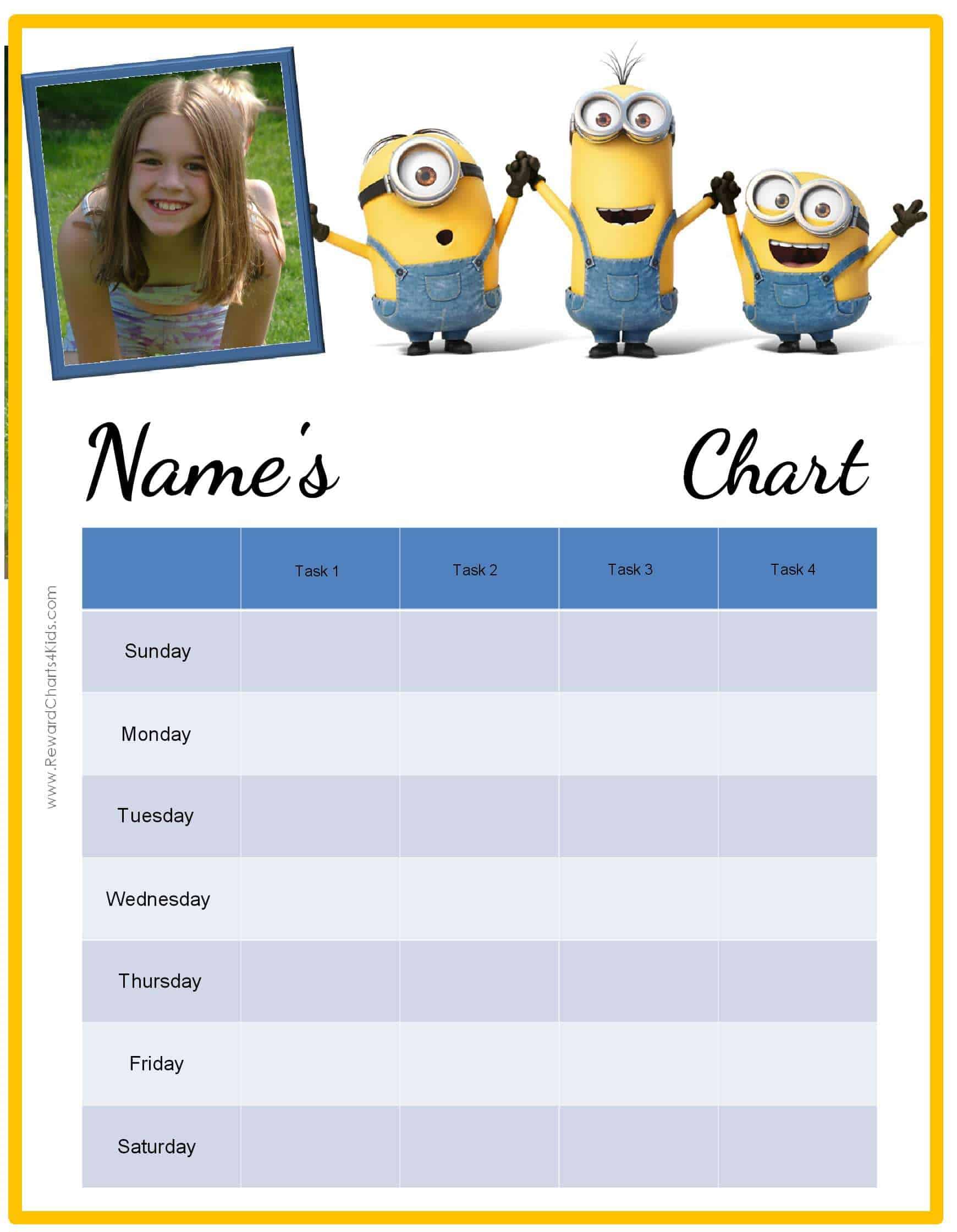 Minion Reward Chart Free