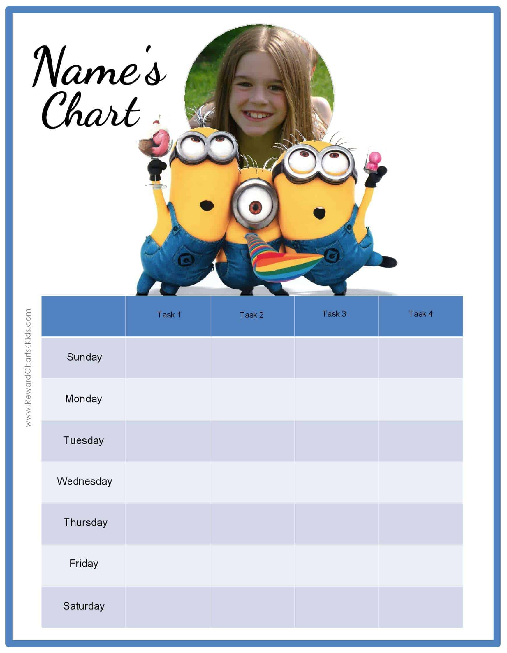 Minion Potty Chart