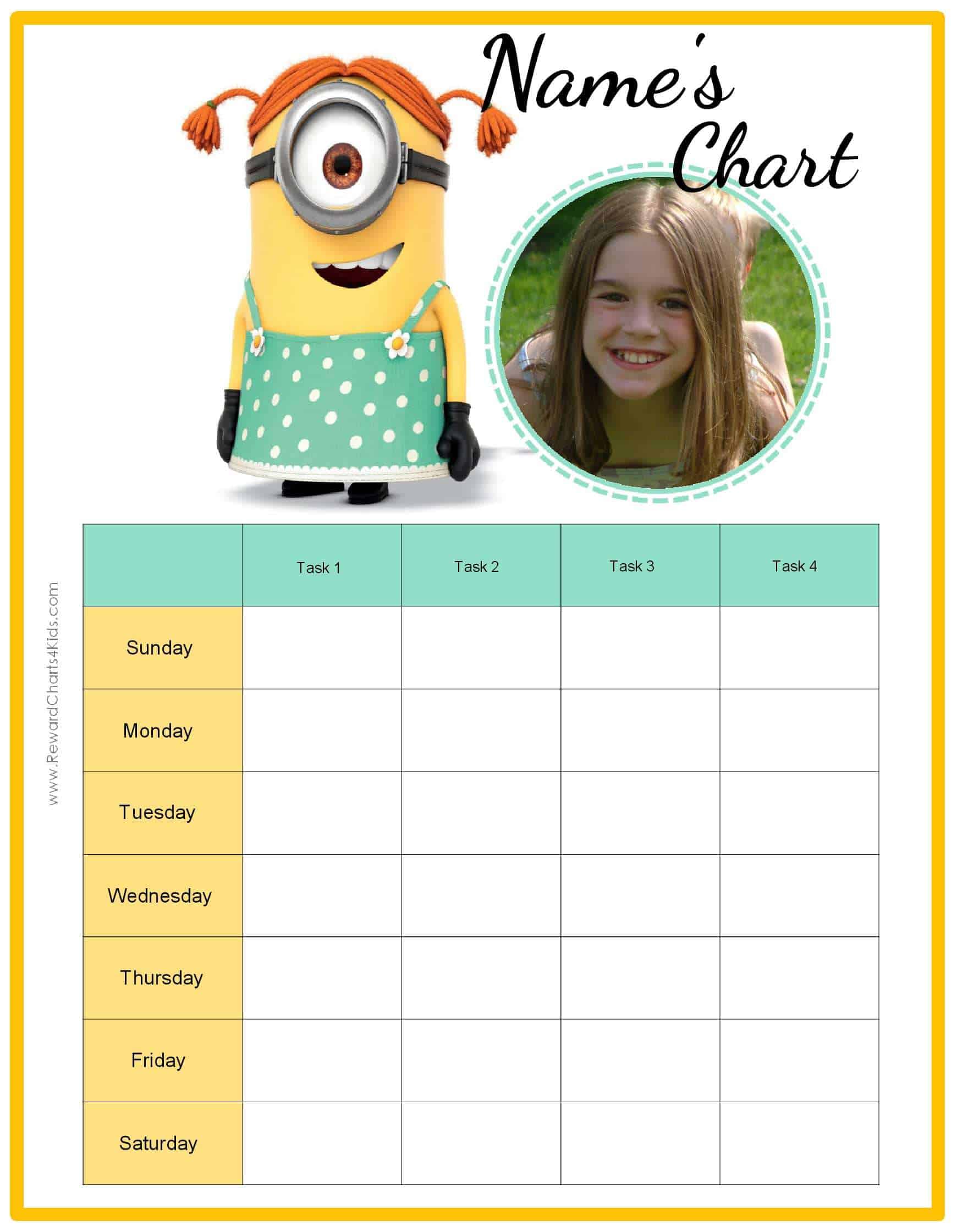 Minion Potty Chart