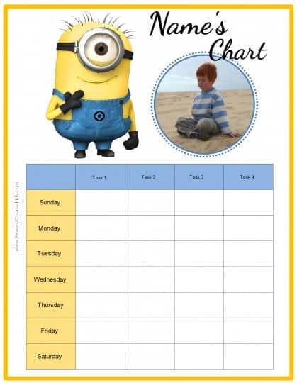 weekly behavior chart