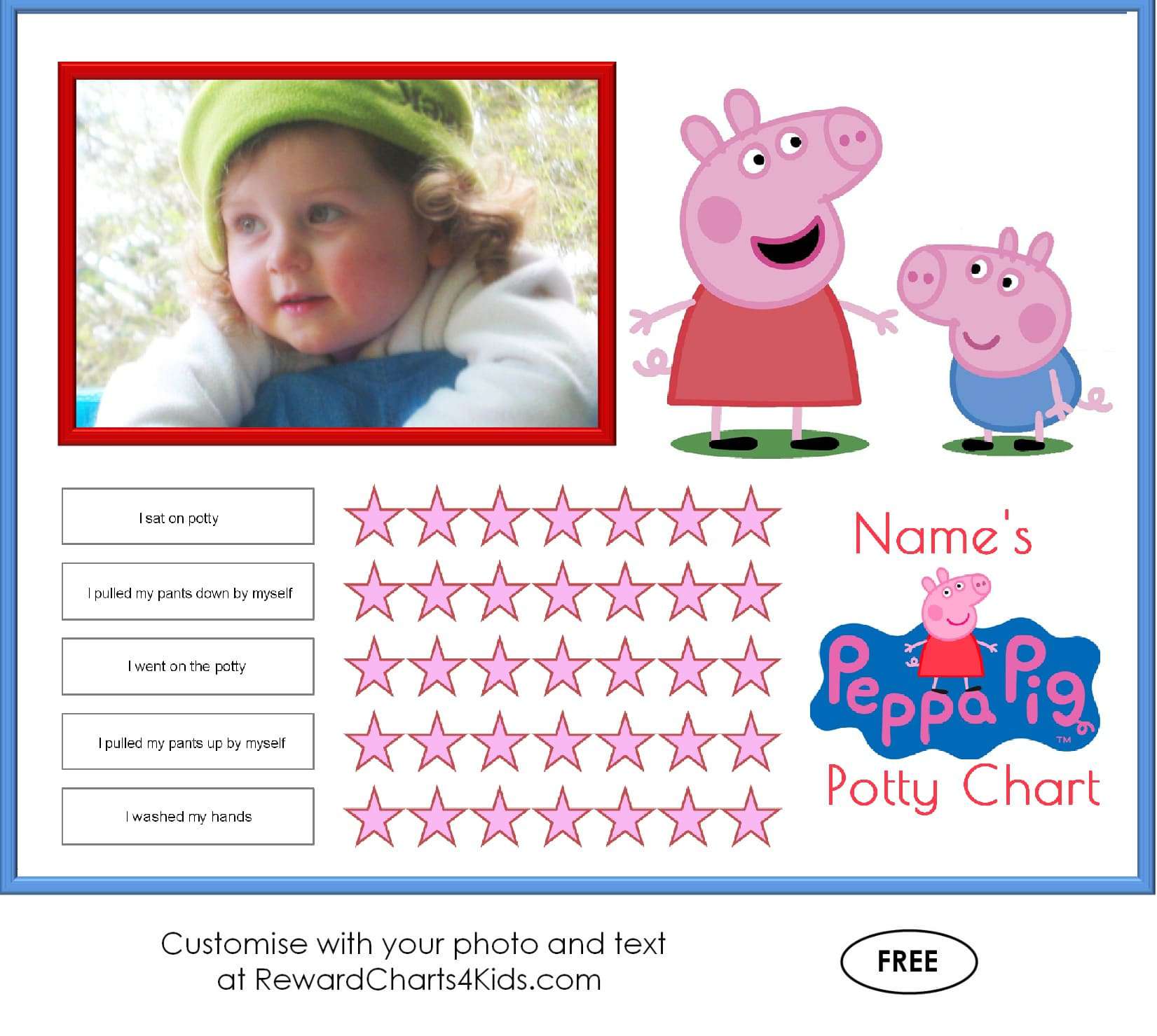 Free Peppa Pig Potty Chart