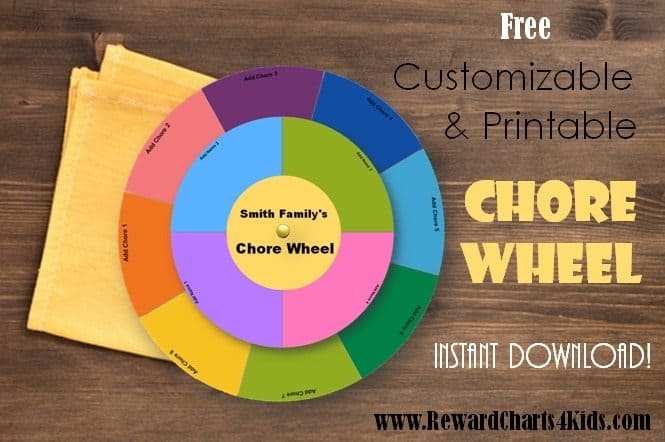 Chore Wheel Template