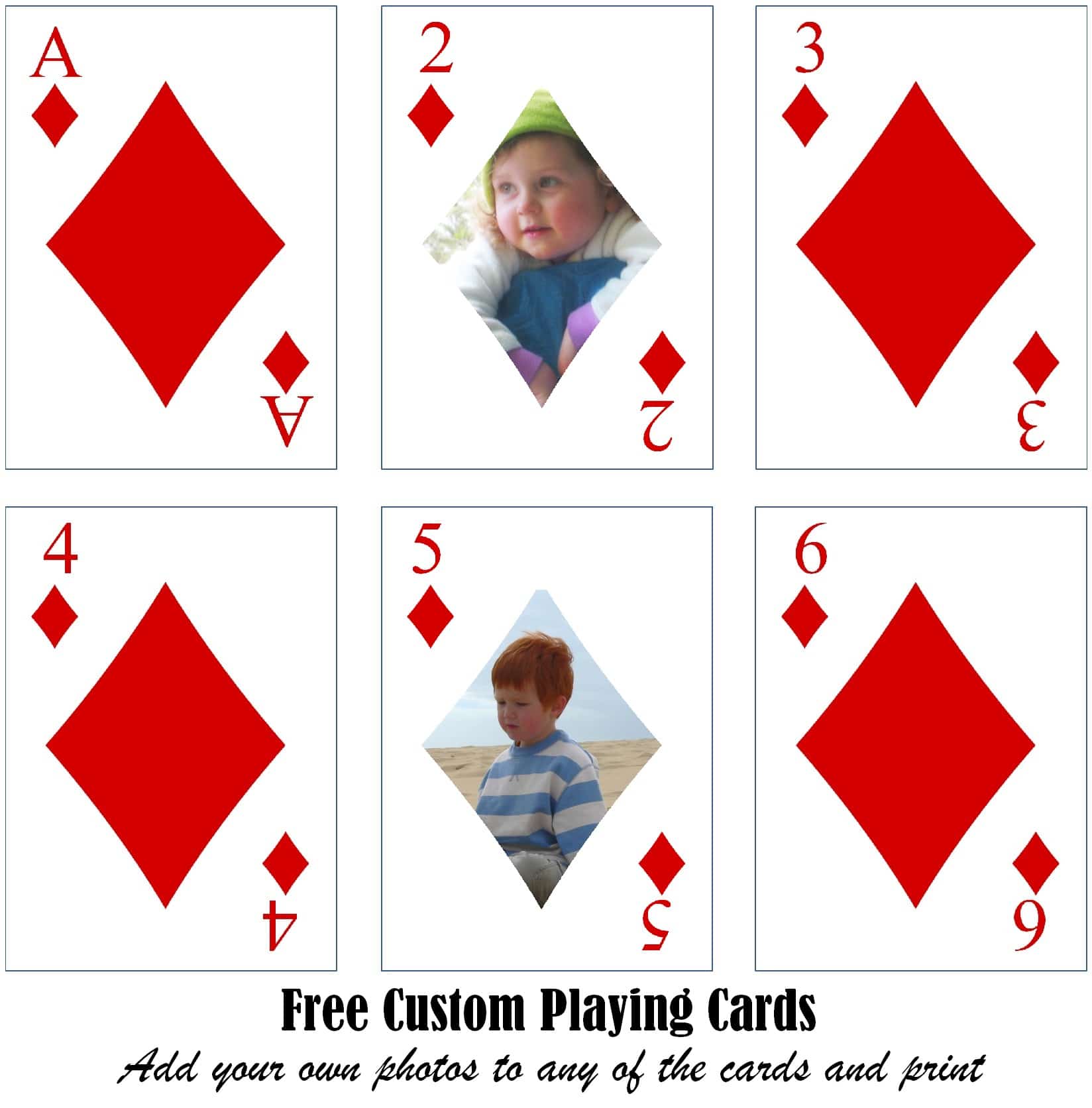 Free Printable Custom Playing Cards Add Your Photo And or Text