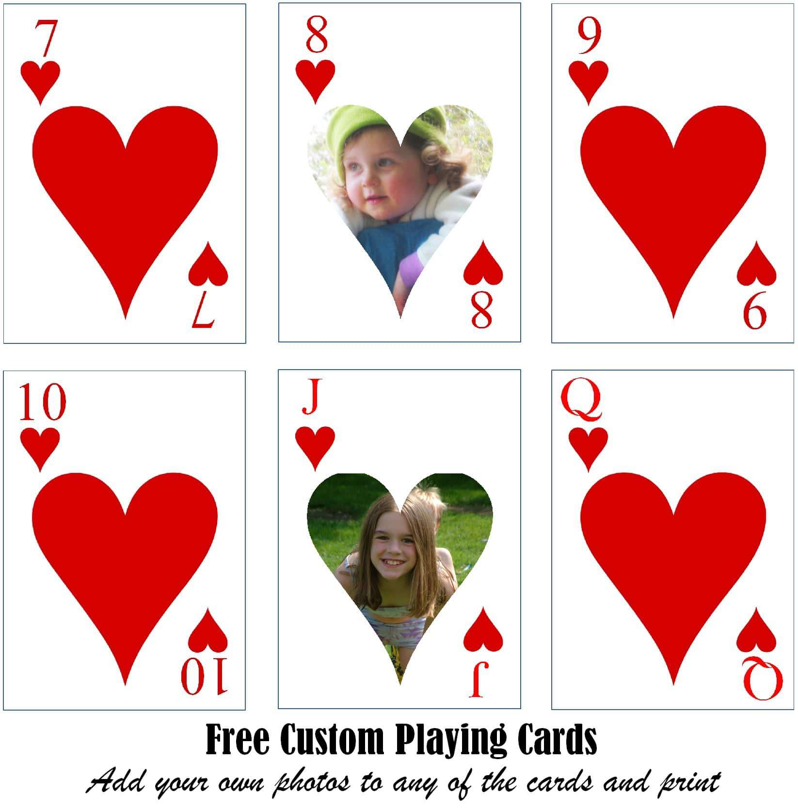 Free Printable Custom Playing Cards Add Your Photo And or Text