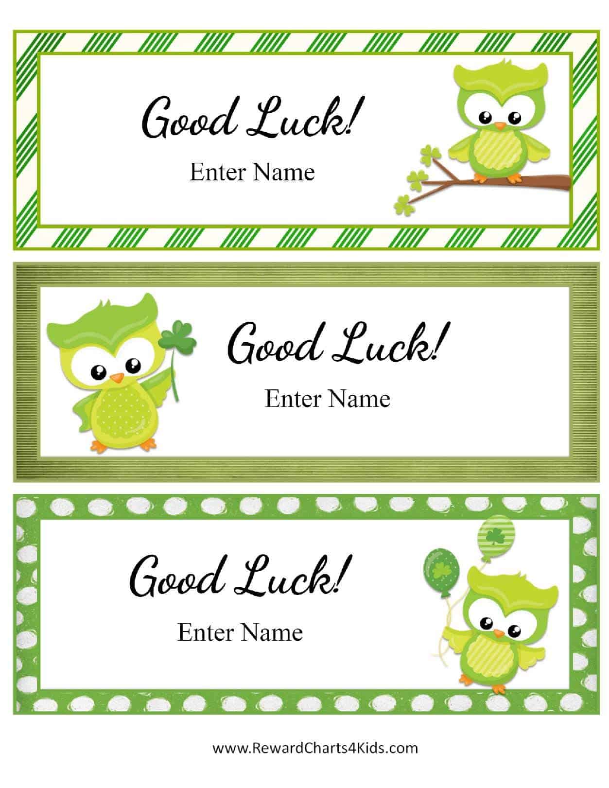 Free Good Luck Cards for Kids Customize Online & Print at Home