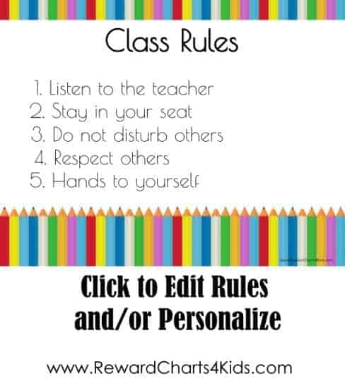 Free Editable Classroom Rules Poster Customize Online Then Print