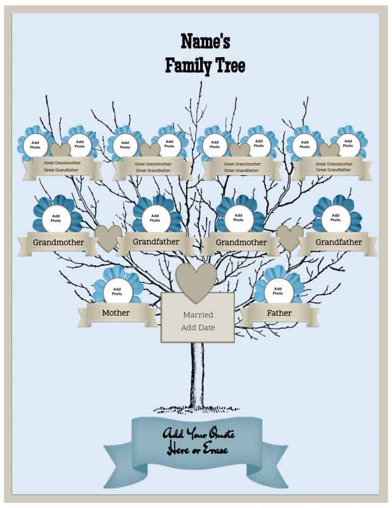 family tree template to print