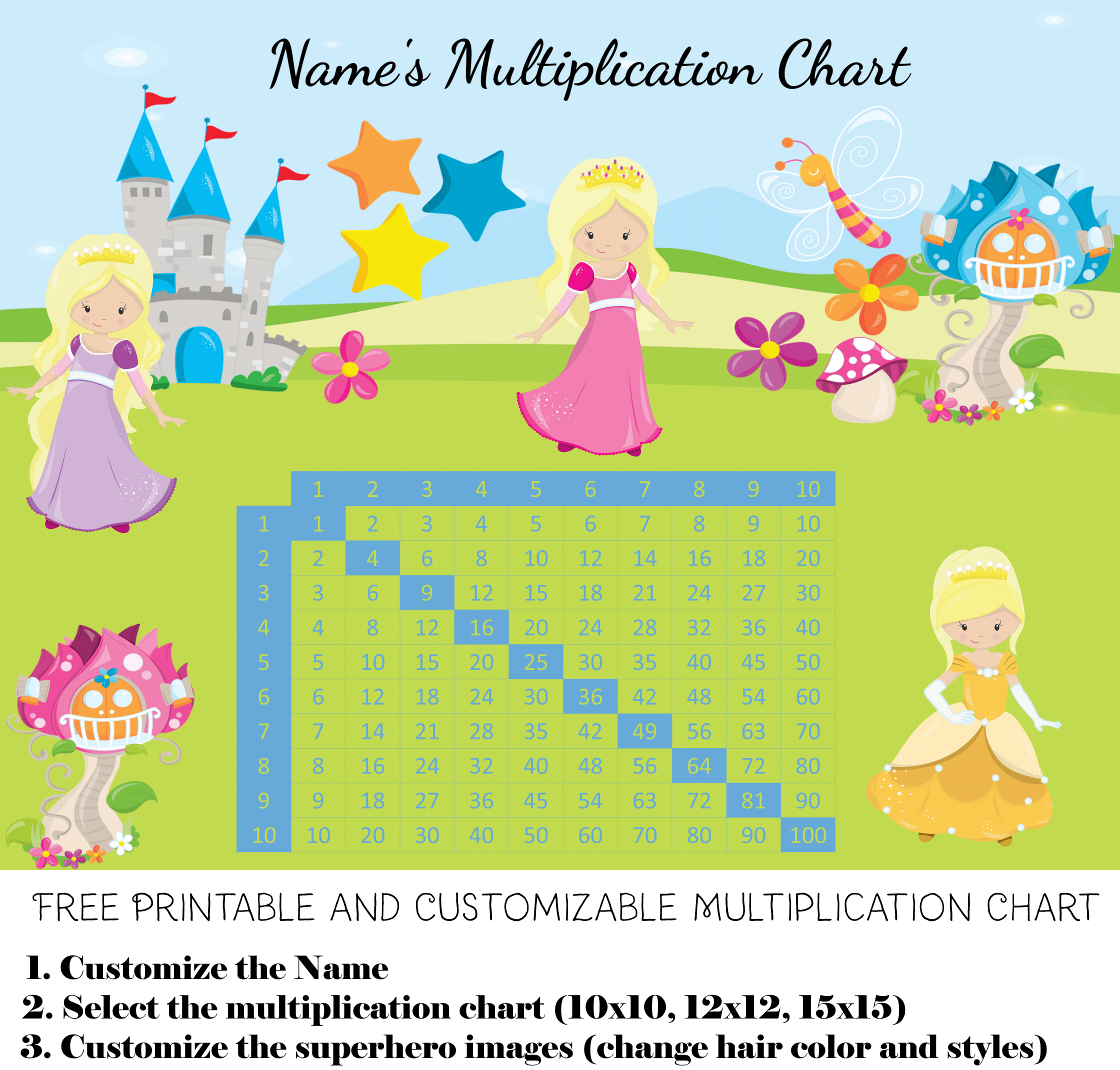 Princess Reward Chart Printable