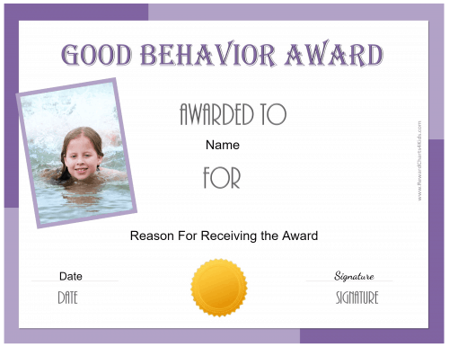 Printable award