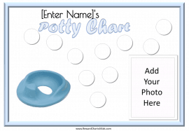 light blue border with 10 steps and space for your photo