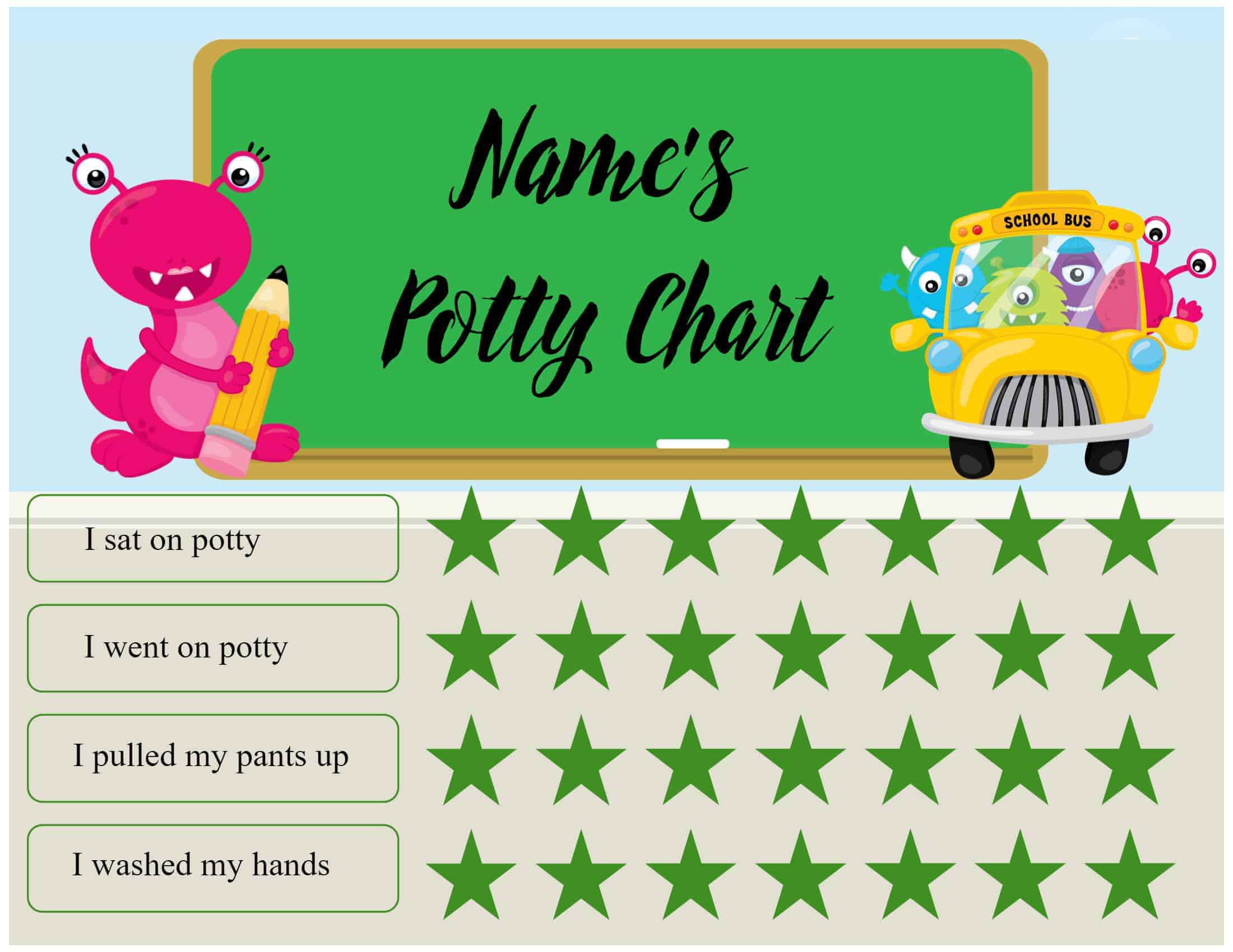 Homemade Potty Training Chart Ideas