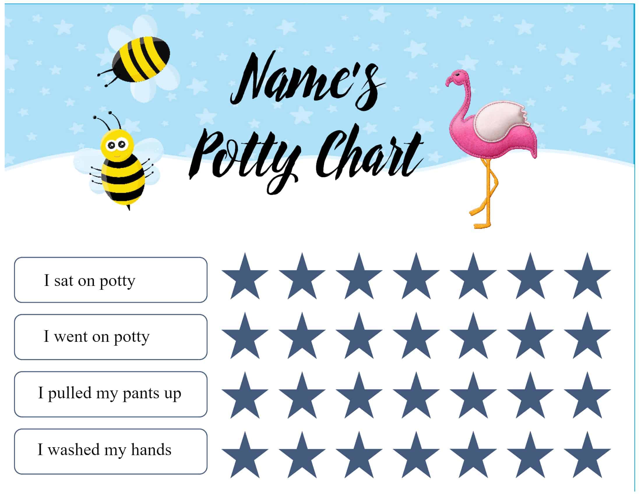 Potty Sticker Chart Diy