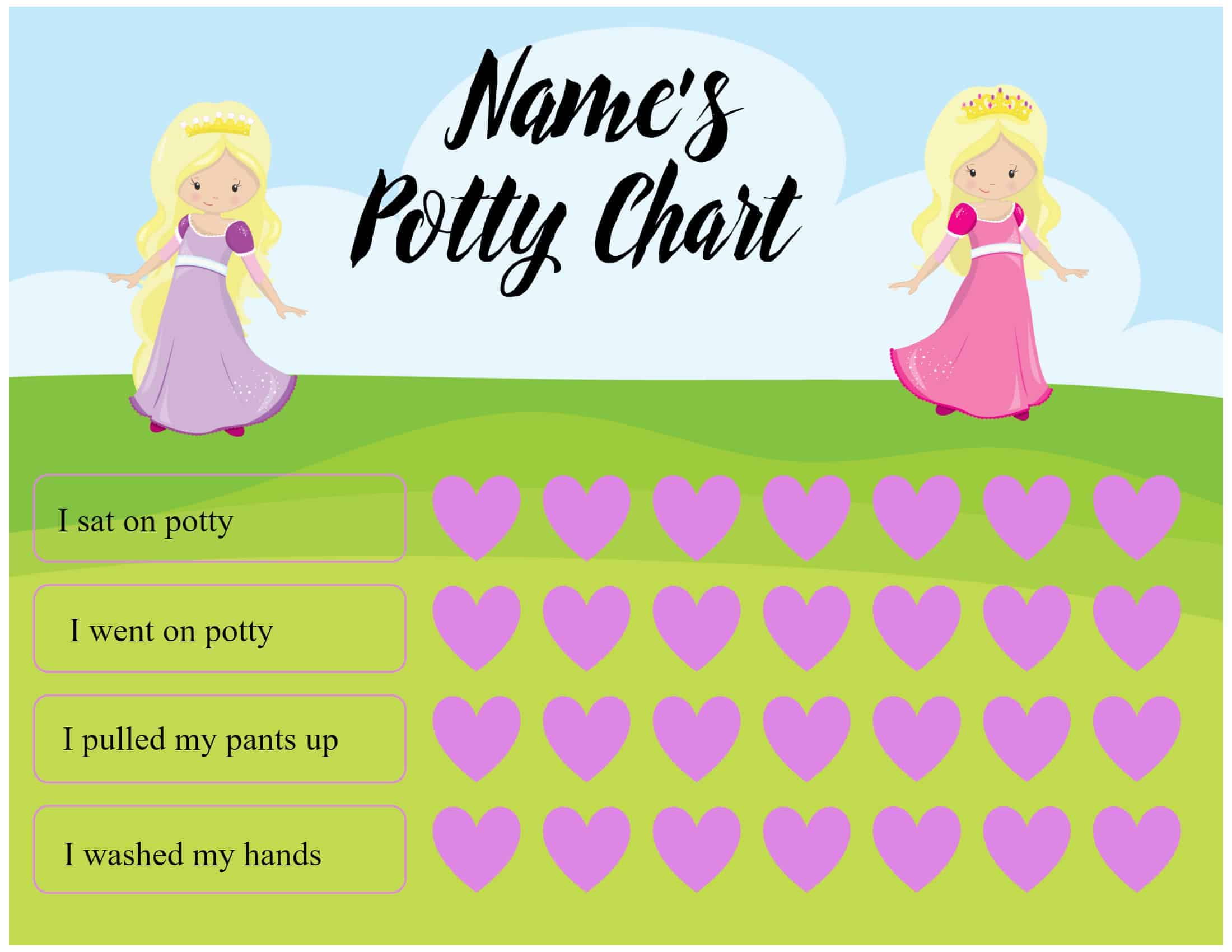 Potty Chart DIY | Free online potty chart maker | No ...