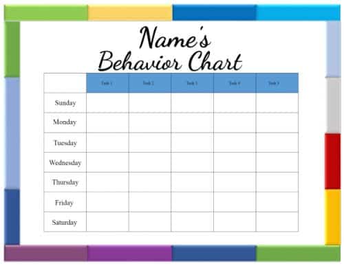 EDITABLE Reward Chart Behaviour Chart Blue Sticker Chart Print and edit ...