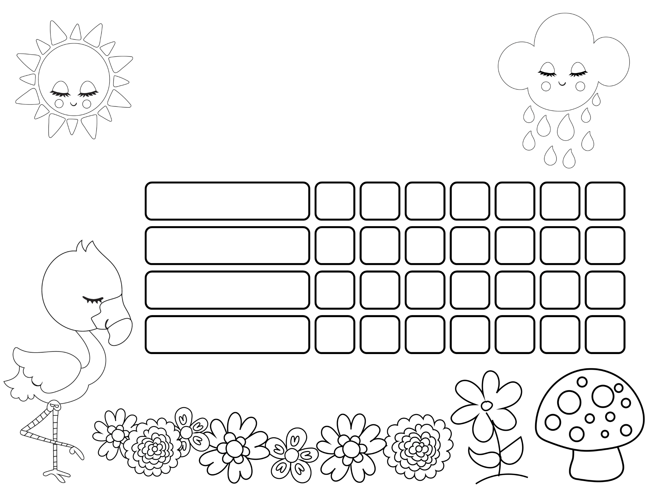 behavior charts that can be colored hello kitty potty chart