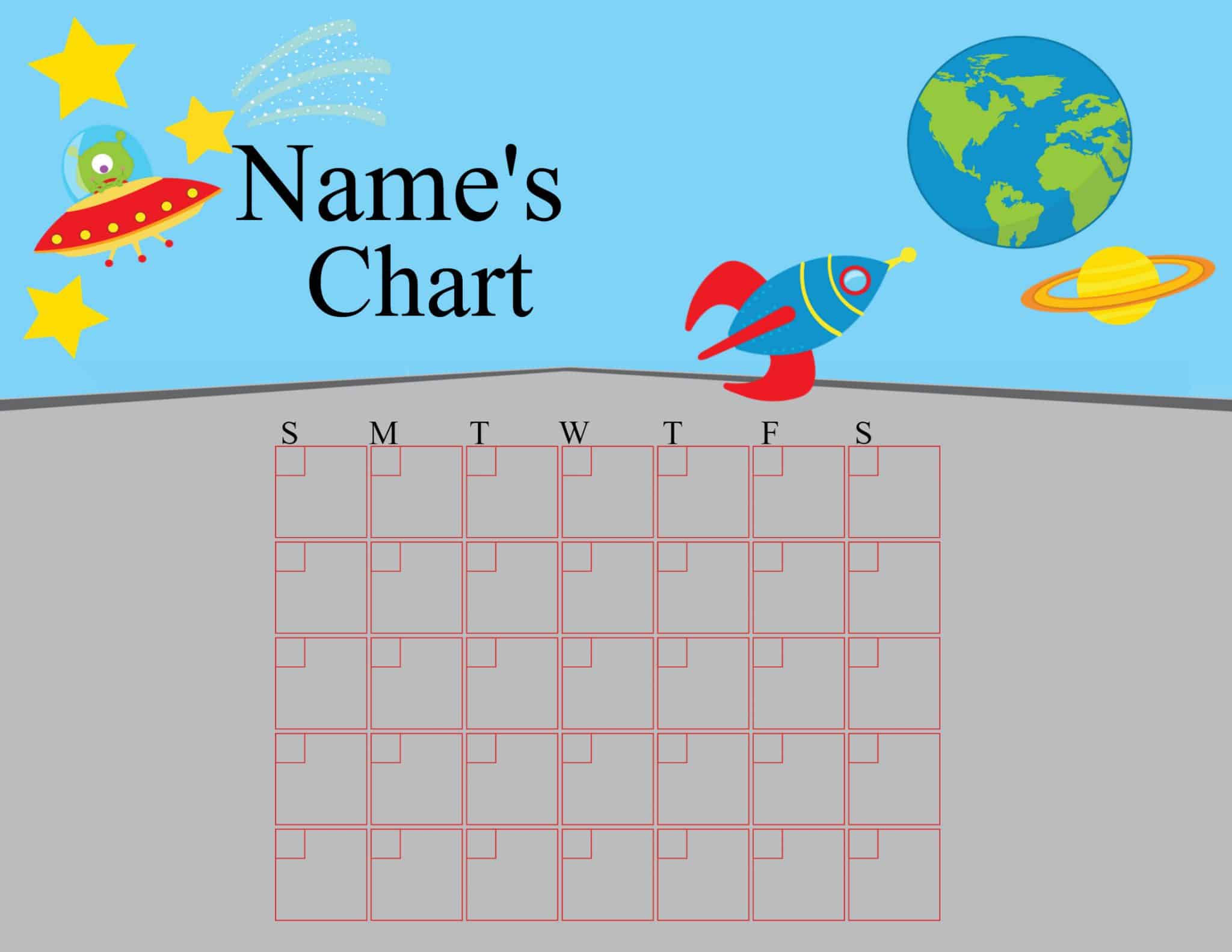 Free Printable Monthly Behavior Chart