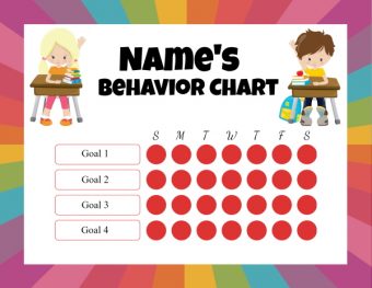 Classroom behavior chart
