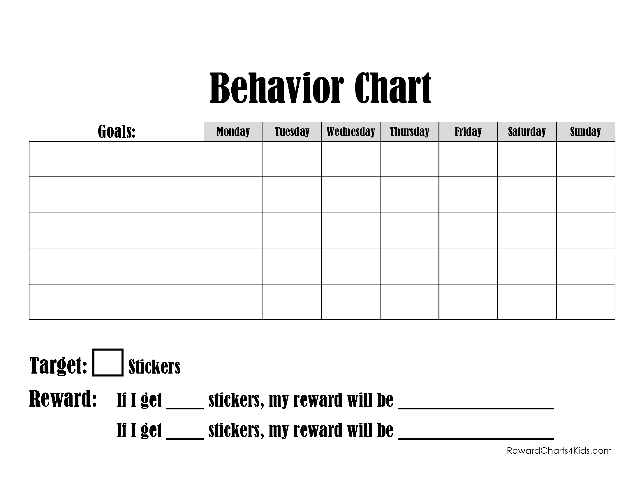 Free Printable Behavior Charts  Customize online  Hundreds of Charts Regarding Daily Behavior Report Template