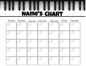 Monthly piano chart