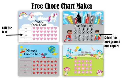chore chart free printable blank chore chart maker