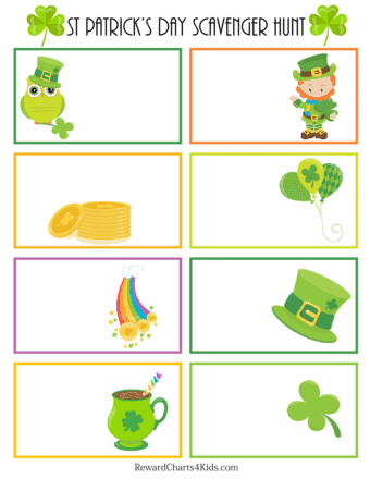 Blank st patricks day scavenger hunt