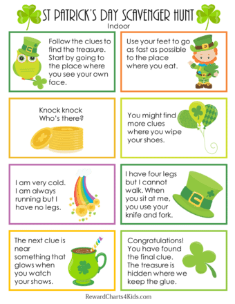 st patricks day scavenger hunt